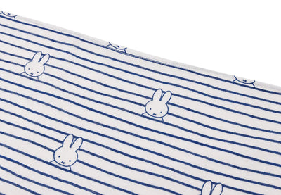 Jollein-Spucktuch Hydrophil 70x70cm Miffy Stripe Navy (3pack)-Blau