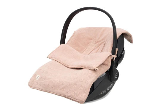 Fußsack für Autositz Kinderwagen Getreidestrick - Wild Rose