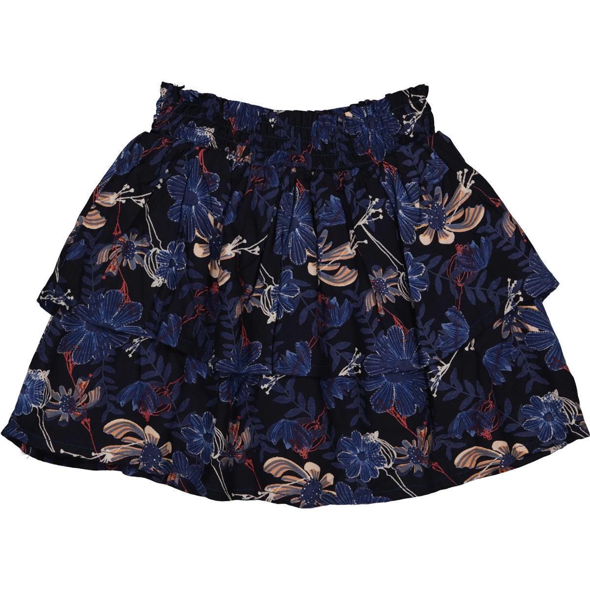 LEVV - SKIRT - AOP Blue Dark Flower