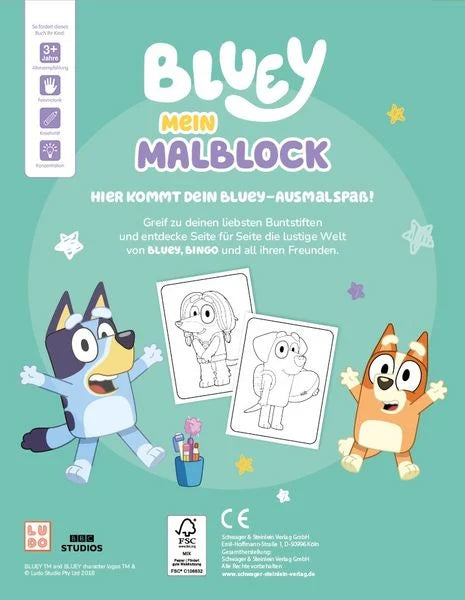 Bluey Mein Malblock