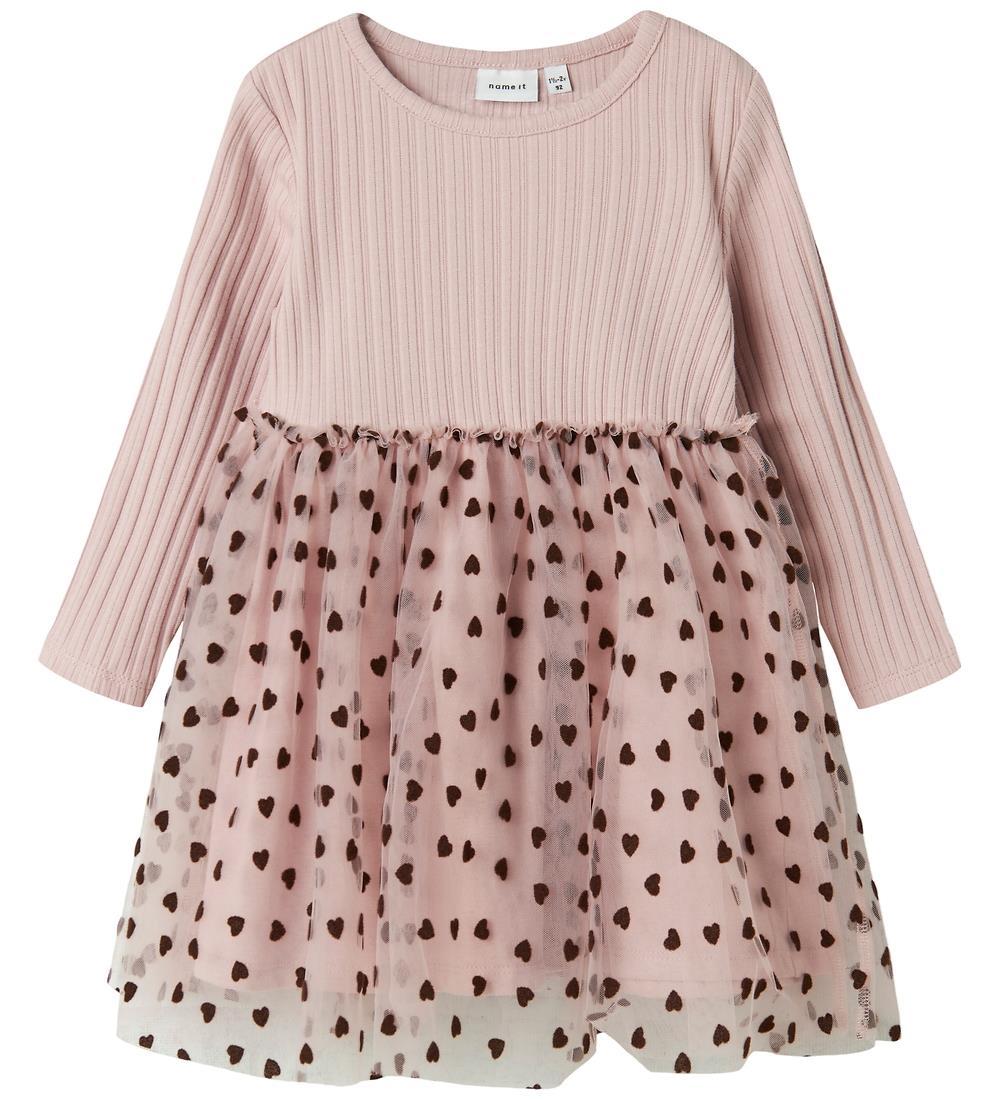 Name it - NMFNEA LS TULLE DRESS - Burnished Lilac