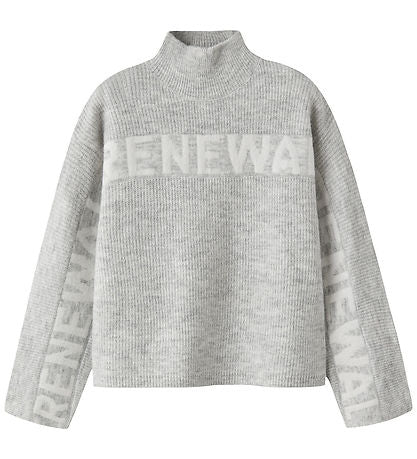 Name it-NKFNUVA LS KNIT-Light Grey Melange