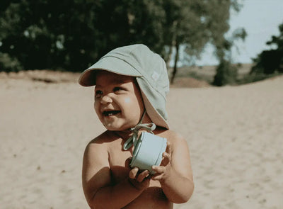 Wendbarer Sonnenhut UPF 50+ Olive Green/Sandy Beach