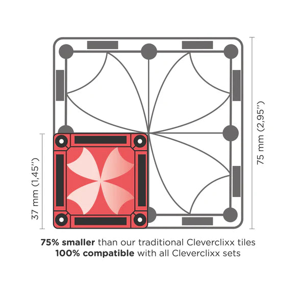 Cleverclixx Mini Tiles Pack Pastellfarben – 28 teile
