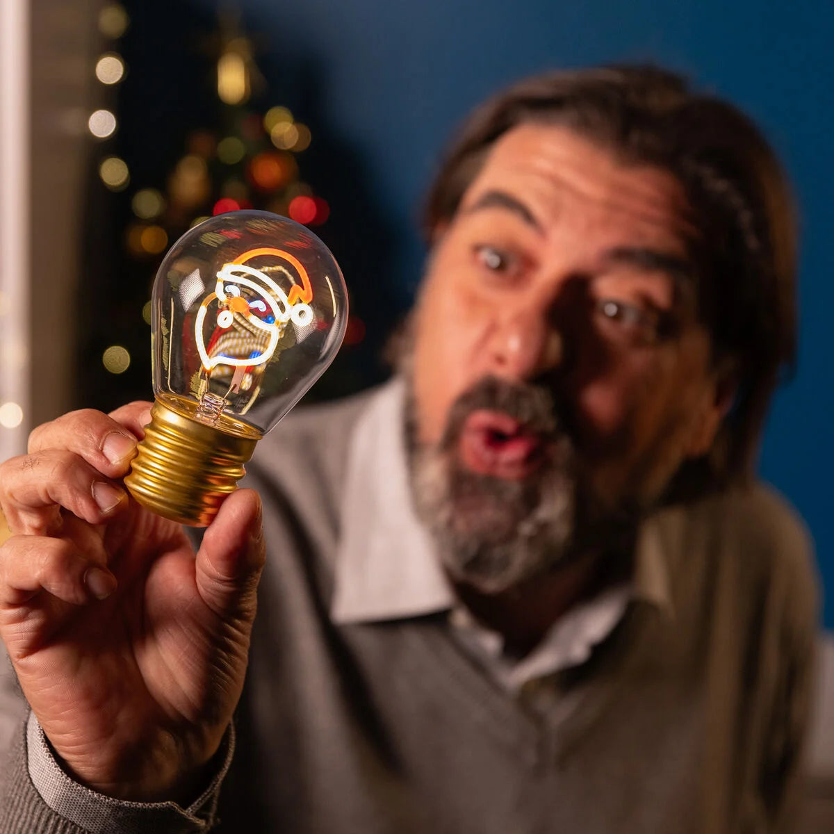 Deko-Tischlampe in Glühbirnenform - Santa Claus - Bulb Fiction
