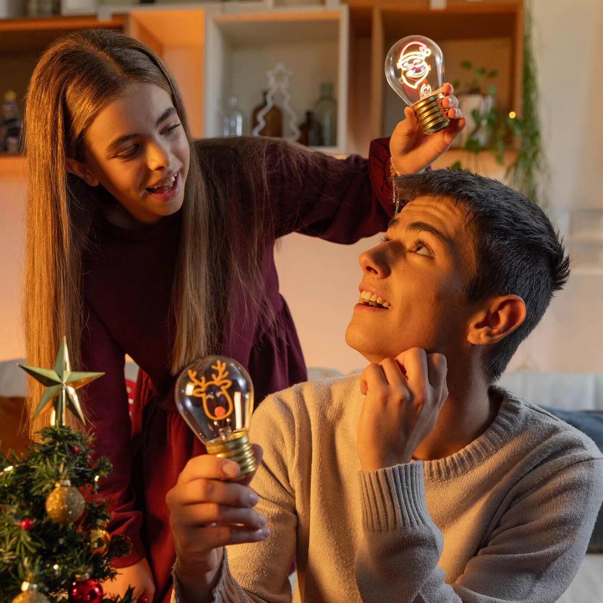 Deko-Tischlampe in Glühbirnenform - Santa Claus - Bulb Fiction