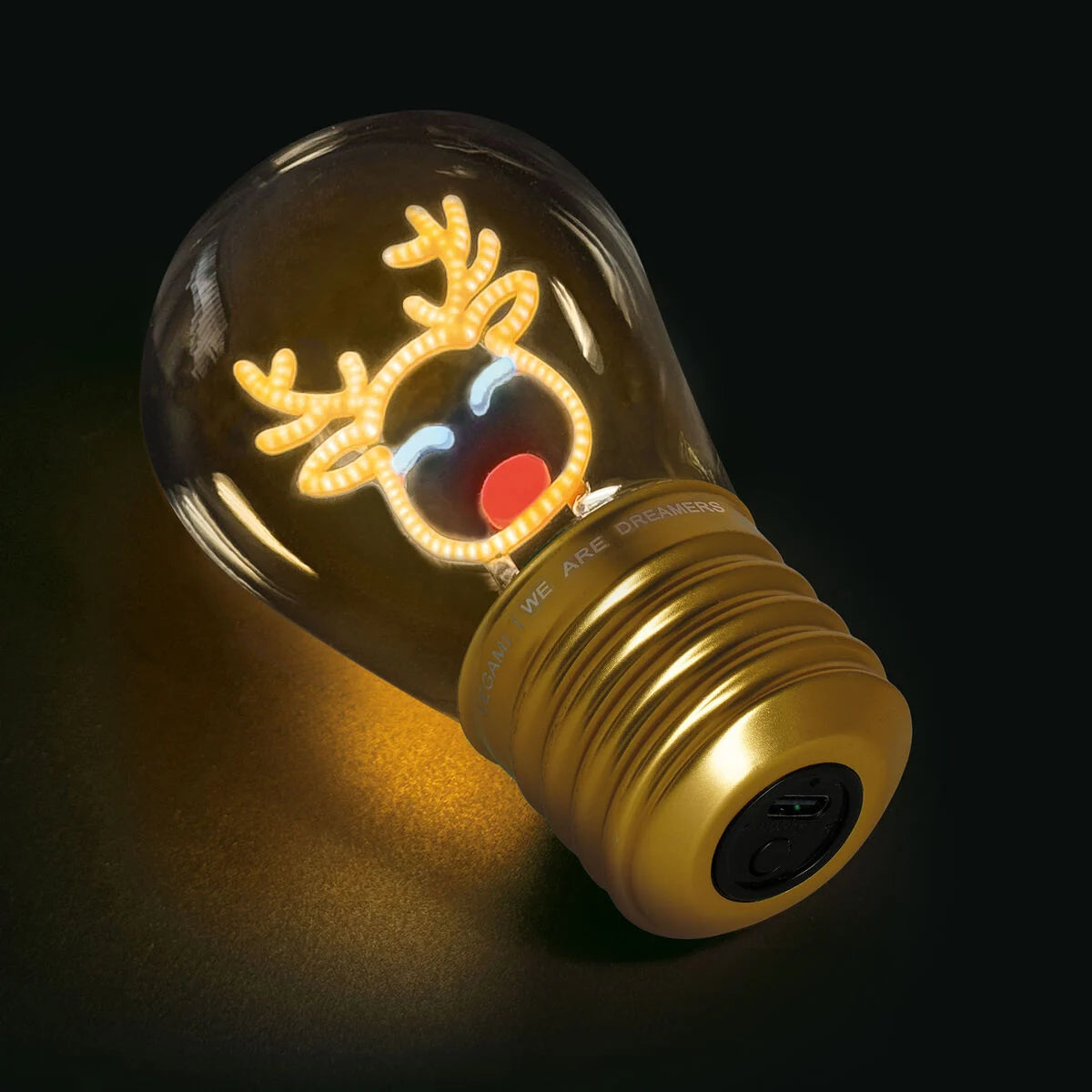 Deko-Tischlampe in Glühbirnenform - Reindeer - Bulb Fiction