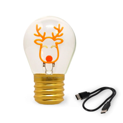 Deko-Tischlampe in Glühbirnenform - Reindeer - Bulb Fiction