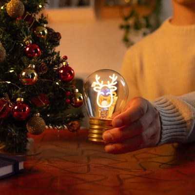 Deko-Tischlampe in Glühbirnenform - Reindeer - Bulb Fiction