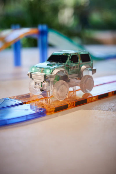 Cleverclixx- Race Track Car Pastel Green