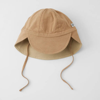 Wendbarer Sonnenhut UPF 50+ Peanut Brown/Sandy Beach
