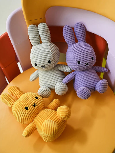 Miffy Sitting Corduroy - Lilac - 23 cm