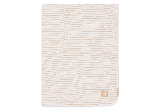 Jollein-Deken Wiege 75x100cm Miffy Stripe Biscuit-Braun