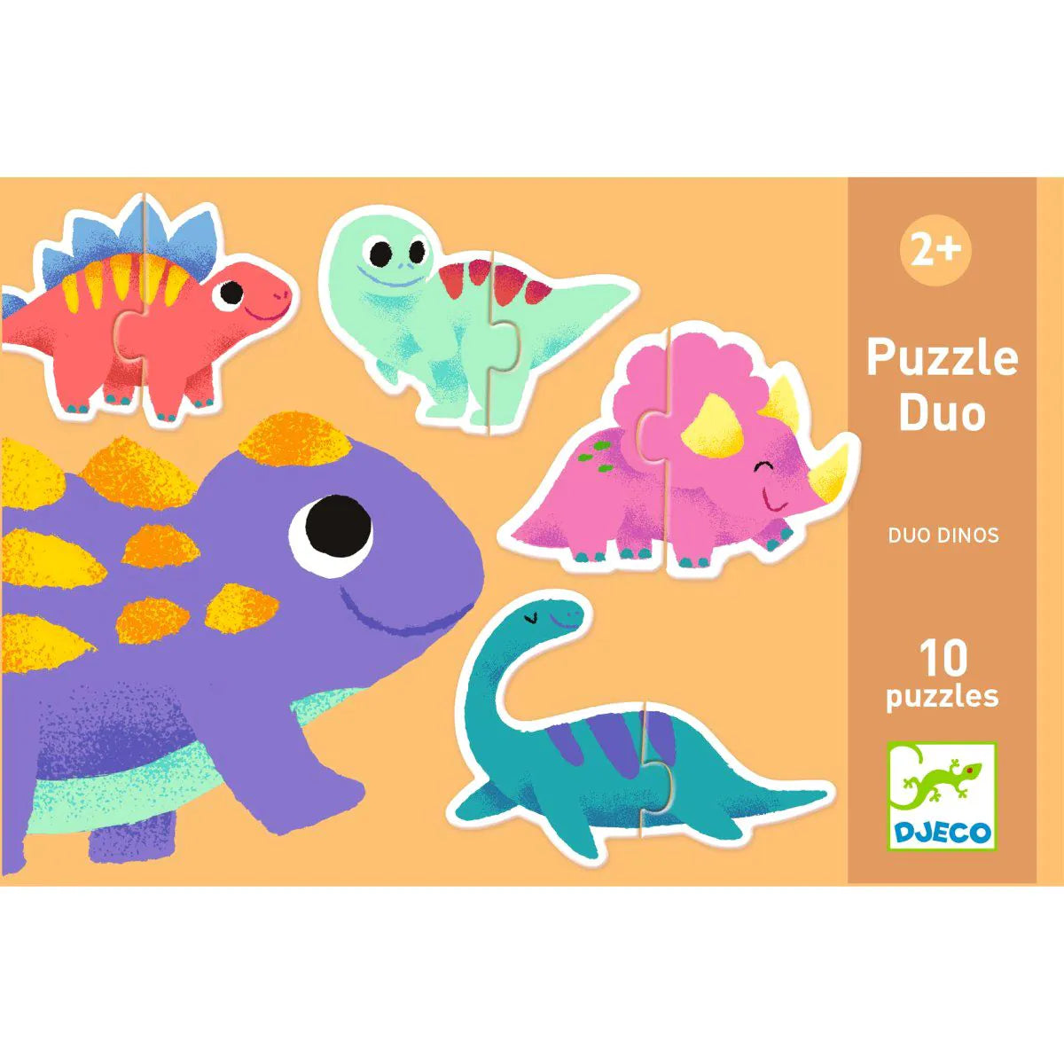 Djeco Lernspiel Puzzle Duo DINOS