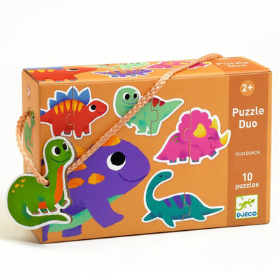 Djeco Lernspiel Puzzle Duo DINOS