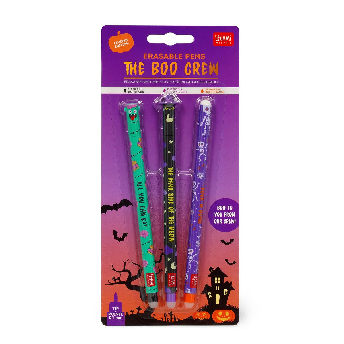 Legami Set mit 3 löschbaren Gelstiften - The Boo Crew - Erasable Pen
