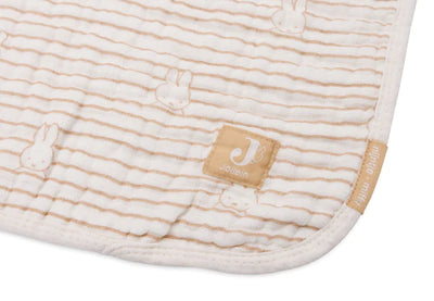 Jollein-Deken Wiege 75x100cm Miffy Stripe Biscuit-Braun