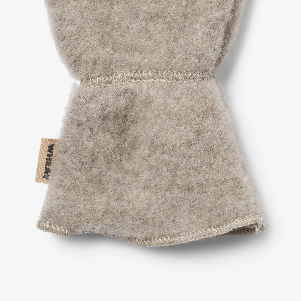 Wheat-Wool Fleece Miitens Jay-3204 khaki melange