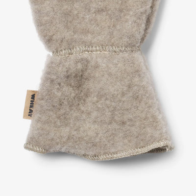 Wheat-Wool Fleece Miitens Jay-3204 khaki melange