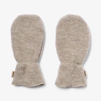 Wheat-Wool Fleece Miitens Jay-3204 khaki melange