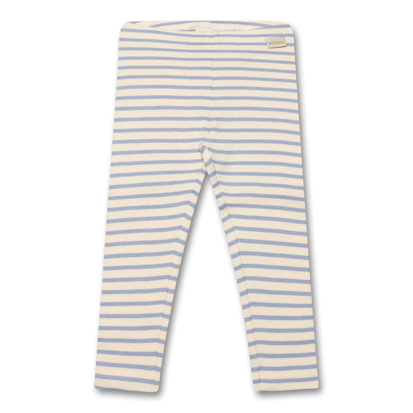 Petit Piao-Legging Modal Striped-Blue Mist/Off White