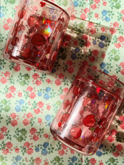 Konges Sloejd-2 PACK GLITTER CUPS-FRAGOLA