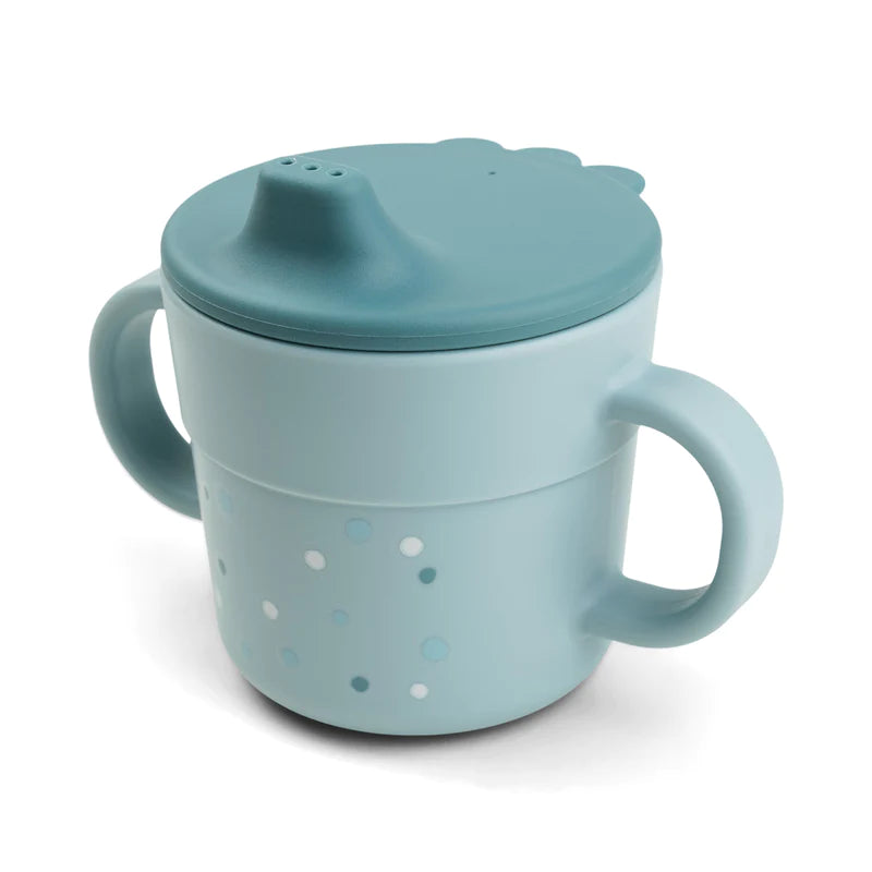 Foodie Trinklernbecher Happy dots Blau