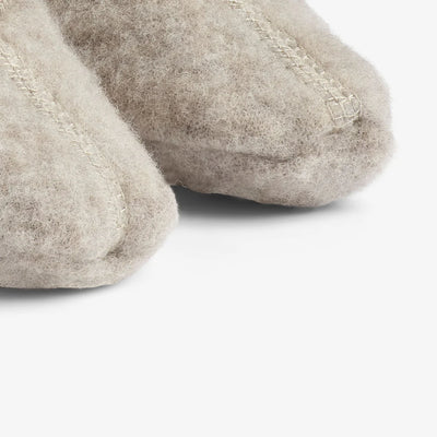 Wheat-Wool Fleece Booties Lei-3204 khaki melange