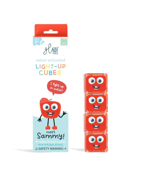 GLO PALS - Badespielzeug Cubes Sammy Red