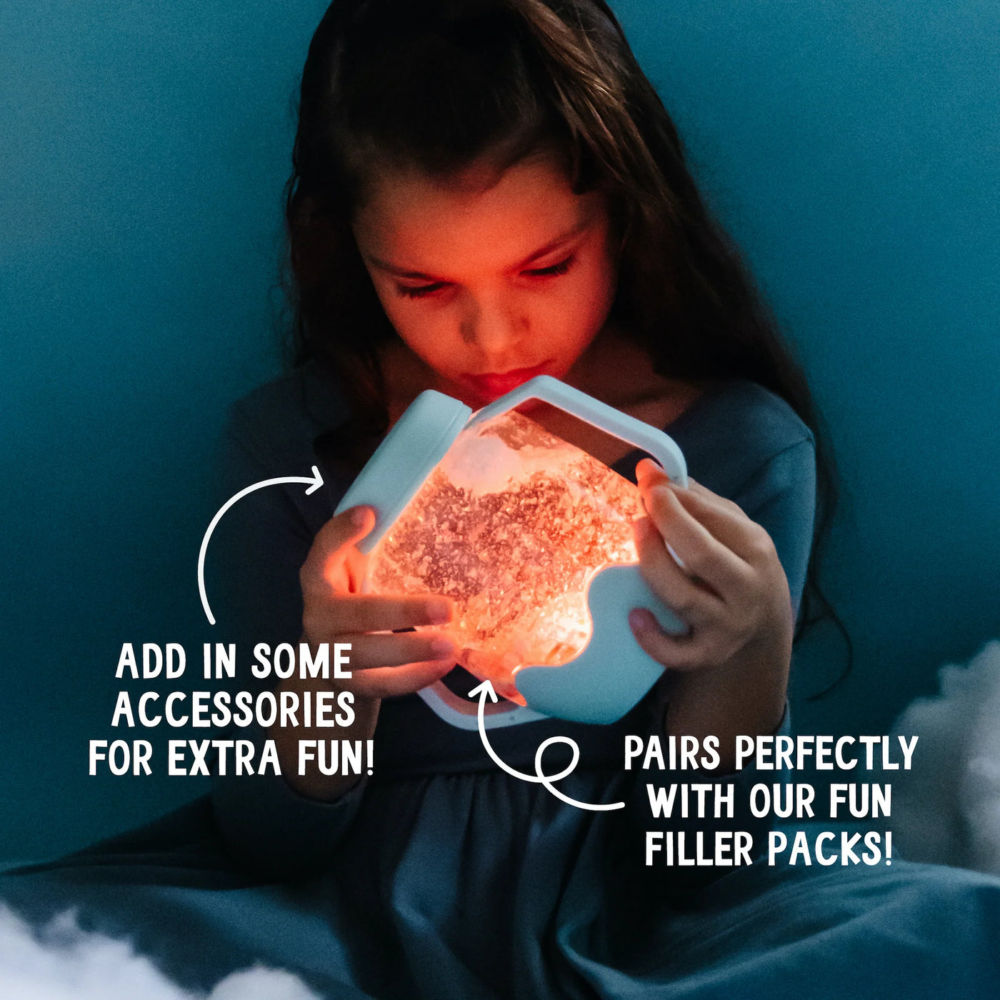 GLO PALS - Sensory Play Jar light blue
