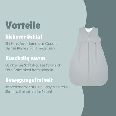 emma & noah-Schlafsack | Essential Grau 60 cm (1.0 TOG)