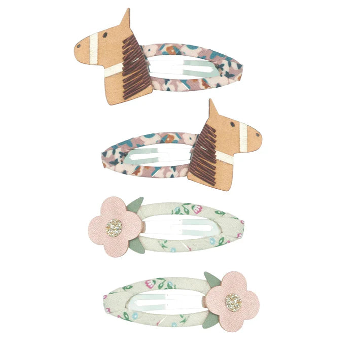 Mimi & Lula-HORSE & FLOWER CLIP SET