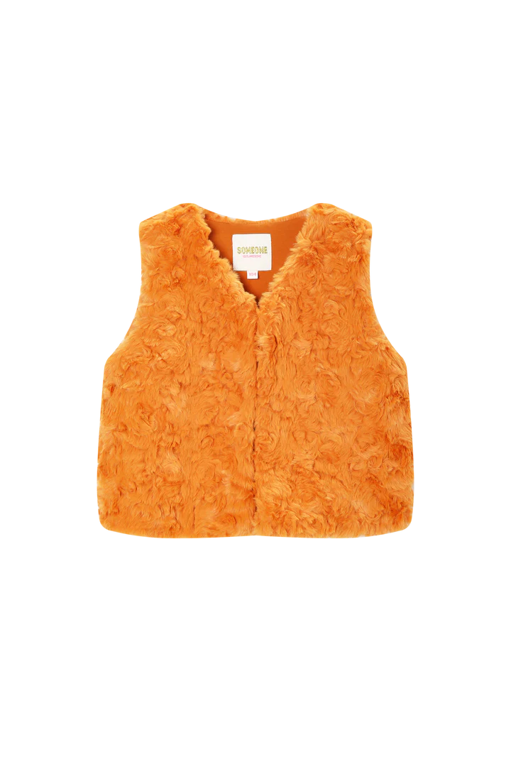 Someone_GILET NO SLEEVES_BURNT COGNAC