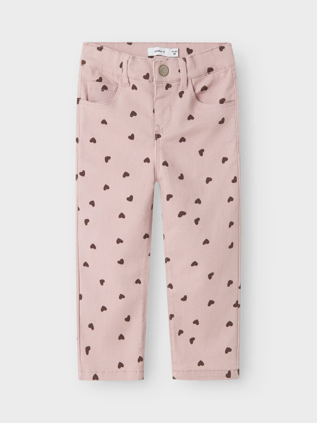 Name it - NMFROSE STRAIGHT AOP TWILL PANZ 7218-YF  - Burnished Lilac/Heart