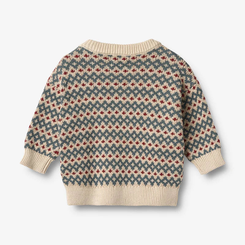 Wheat-Jacquard Pullover Harlow-3191 offwhite