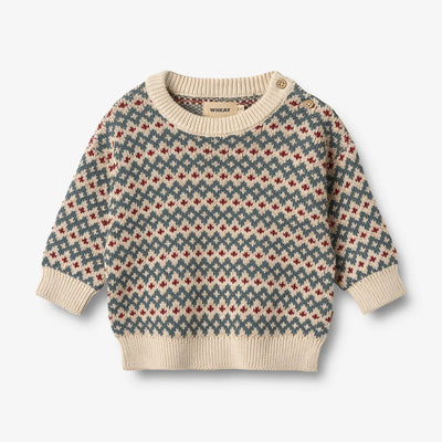 Wheat-Jacquard Pullover Harlow-3191 offwhite