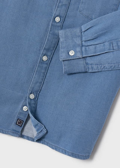 Mayoral - Hemd Langarm soft denim - Mitte