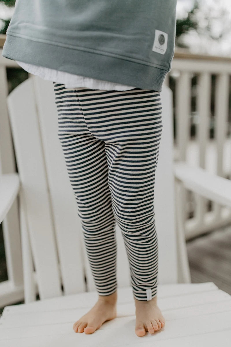 leevje-Jersey Leggings 'navy stripes' aus Bio-Baumwolle - navy stripes