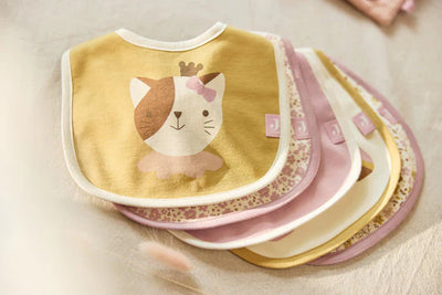 Jollein Lätzchen Jersey Wasserdicht - Flower Fairies - 5 Stück