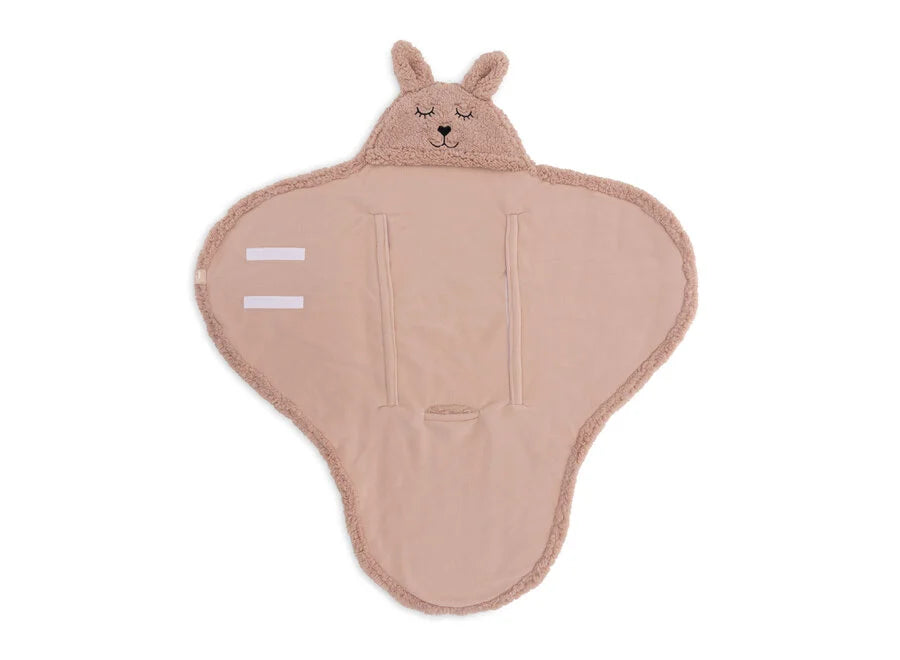 Jollein-Einschlagdecke für Babyschale Bunny - Wild Rose-Rosa