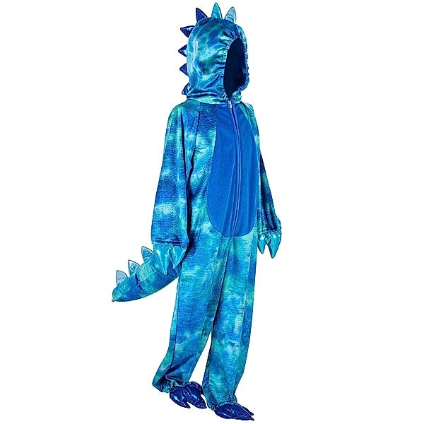 Kostüm Jumpsuit Dino blau, 5-6 J, 110-116 cm (1 Stck)