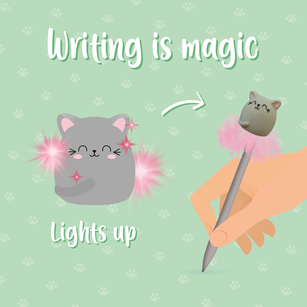 Legami Leuchtender Kugelschreiber - Writing is Magic Kitty