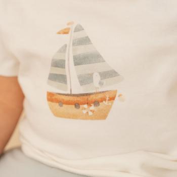 Little dutch- T-Shirt Korte Mouw Off White Boat