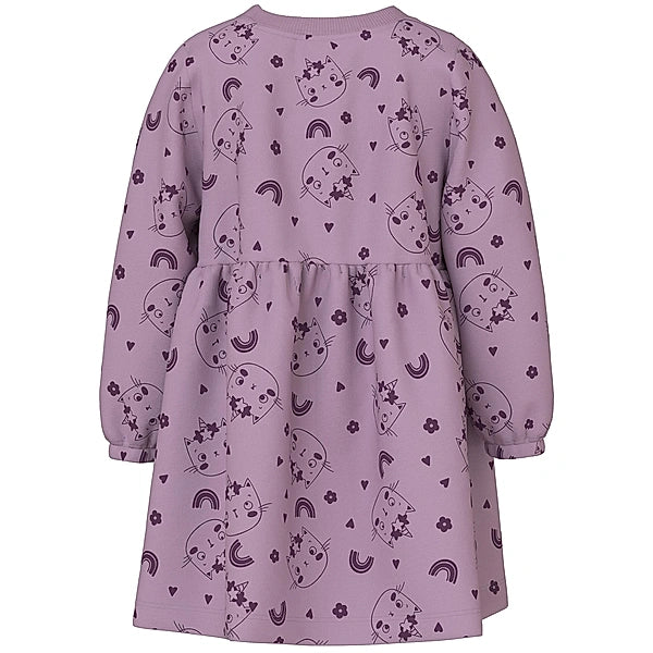 name it-NMFVILUBA LS SWE DRESS BRU S1-Lavender Mist