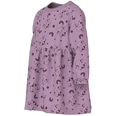 name it-NMFVILUBA LS SWE DRESS BRU S1-Lavender Mist