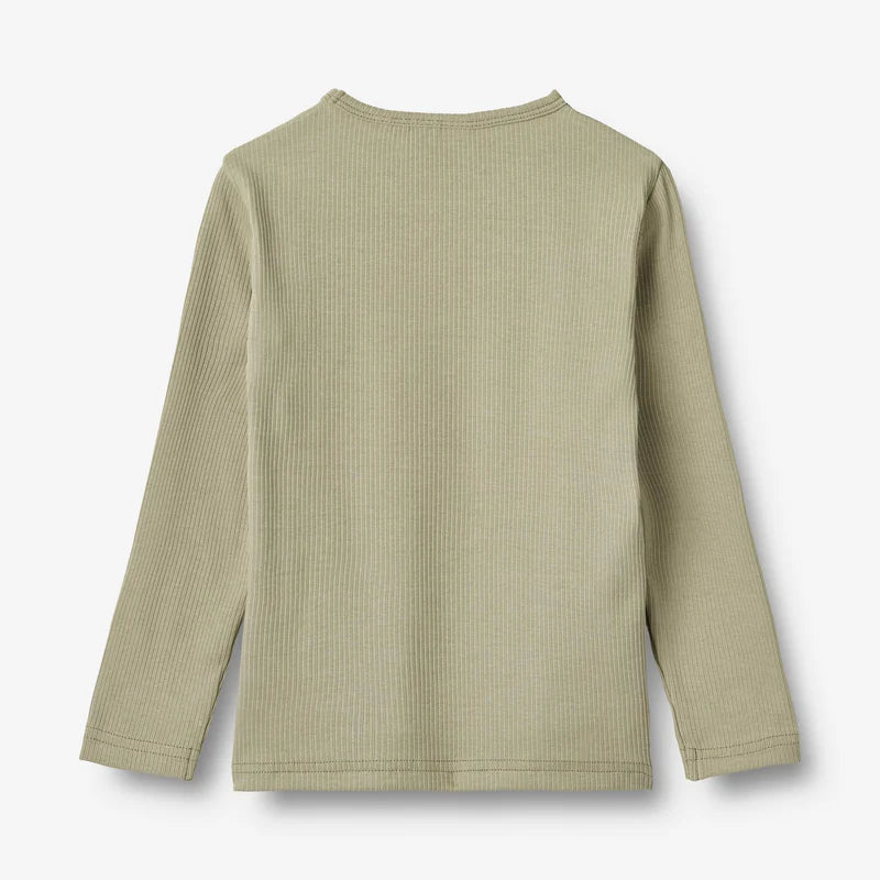 Wheat-T-Shirt L/S Stig-1145 green tea