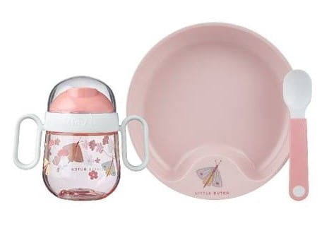 set babygeschirr mio 3-teilig - flowers & butterflies