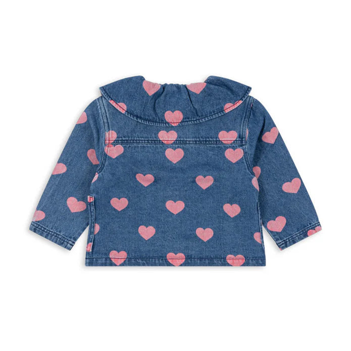 MAGOT DENIM SHIRT GOTS BON COEUR PINK