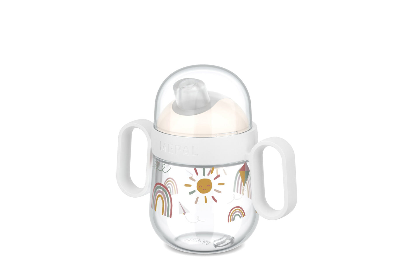 Auslaufsicherer Trinklernbecher Mepal Mio 200 ml - Little Dutch - Sunshine & Rainbow