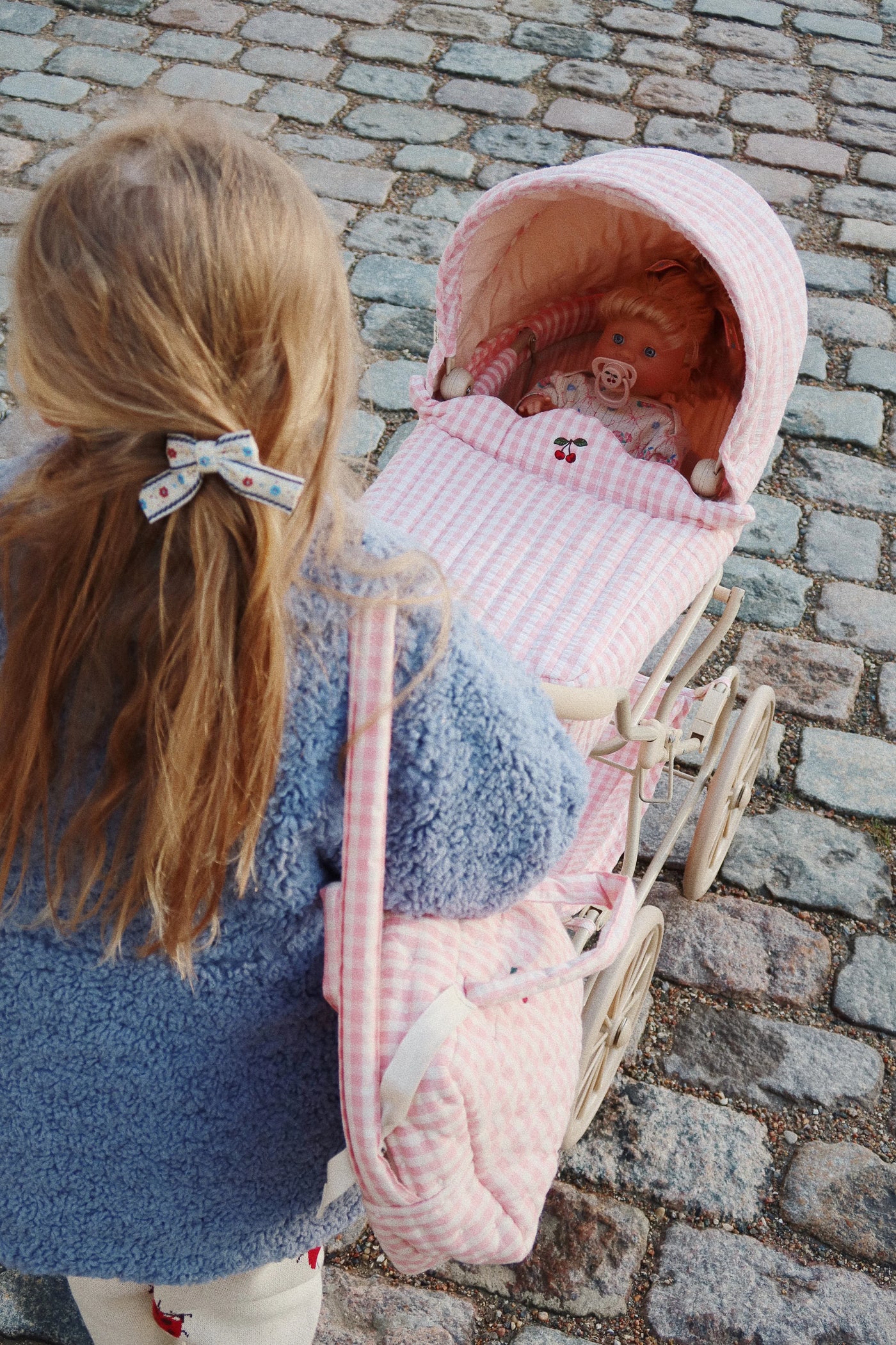 DOLL BAG POWDER PINK CHECK-ONE SIZE